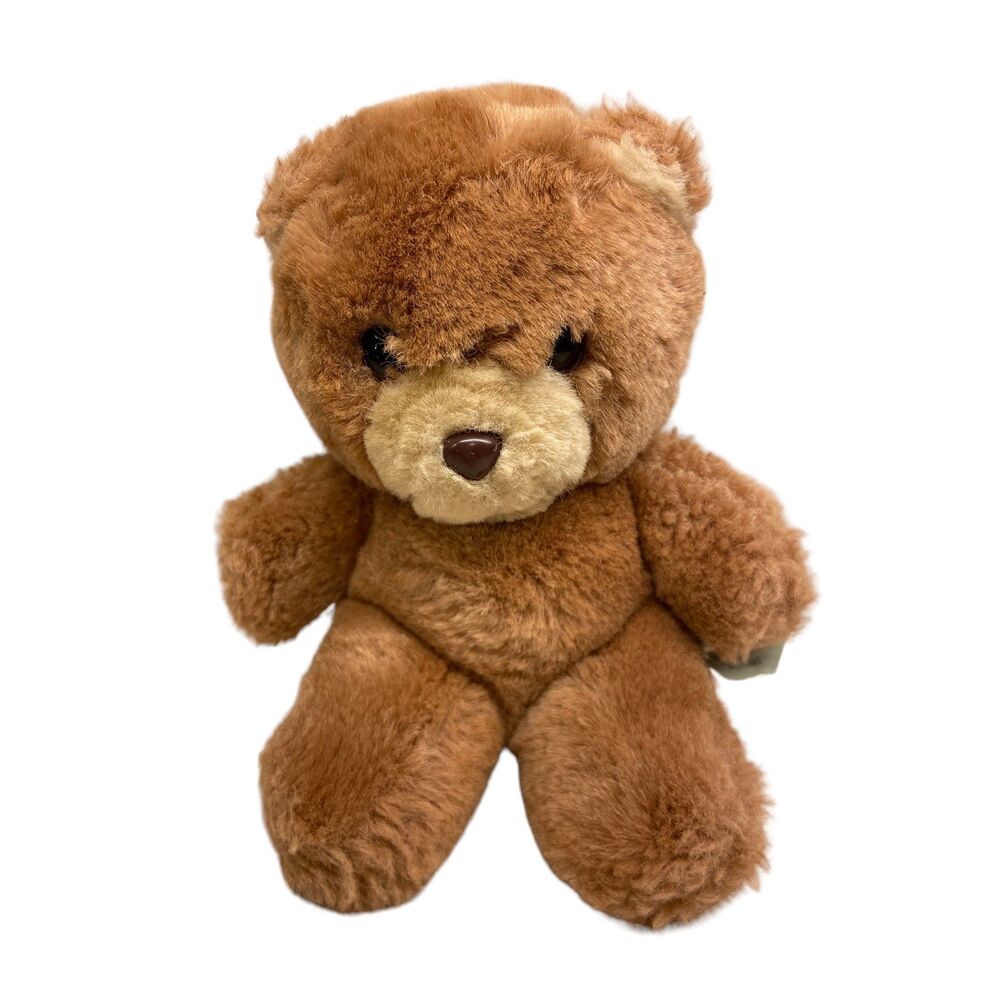 Mattel Emotions 6 inches Brown & Tan Teddy Bear Mini Plush Stuffed Animal 1985